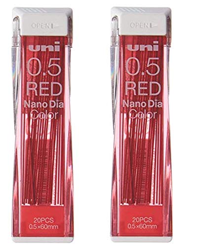 三菱鉛筆 2ケース(40本入り)uni カラーシャープ替芯 レッド U05202NDC.15 シャープペンシル