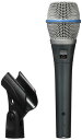SHURE シュア BETA87C-X コンデンサー マイク : カーディオイド 単一指向性 XLR 有線 プロ仕様 ノイズ低減 高耐久性 高性能ショックマウント ポップフィルター 内蔵 ボーカル 歌 ライブ 収録 マイクロホン マイクロフォン /メーカー保証2年