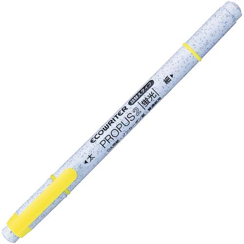 10本入り インク色:黄 細字丸芯(線幅0.6mm) / 太字角芯(線幅4.0mm) 重量:7.6g サイズ :軸径 直径11.4mm×厚さ14.2mm×全長139.7mm