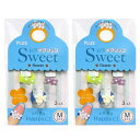 プラス 紙めくり 指サック メクリッコ Sweet フラワー1 3個入 Mサイズ ×2セット
