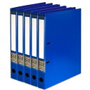 プラス 2リングファイル ワイド表紙 A4収納 ブルー FL-201RF 84-831×5