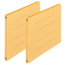 プラス PPフラットファイル A3 横 2穴 イエロー No.102P 98-877 2冊セット