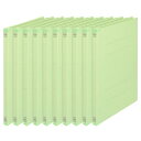プラス 背補強フラットファイル A4縦 2穴 10冊 グリーン No.021S 79-436