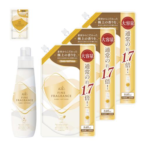 ファーファ 濃縮 柔軟剤 ファイン フレグランス シエル ウォーミング ブーケ の香り 本体 (600ml) + 詰替 (840ml) 3個セット 柔軟剤 シエル お試し ワンパック (30ml) 付き ファーファ 濃縮 柔軟剤 ファイン フレグランス シエル ウォーミング ブーケ の香り 本体 (600ml) + 詰替 (840ml) 3個セット 柔軟剤 シエル お試し ワンパック (30ml) 付き
