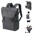 ハクバ HAKUBA カメラバッグ プラスシェル シティ フラップバックパック12 G05 AZ ブラック カメラリュック ビジネスバッグ 背面アクセス サイドアクセス 2気室 普段使い AMZSP-CT5FBP12B 4977187001730