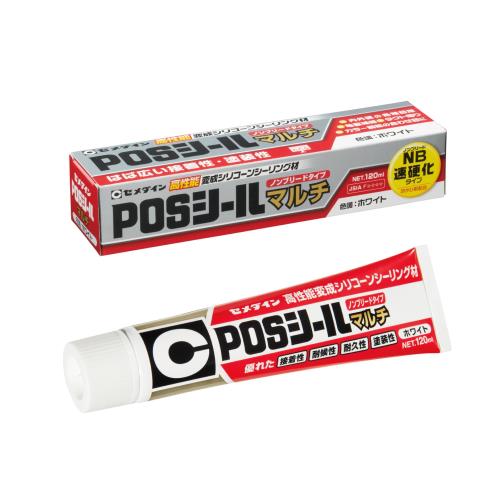 セメダイン(Cemedine) 変成シリコン ノンブリードタイプ POSシール マルチ 120ml チューブ ホワイト SL..