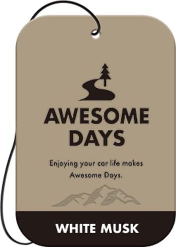 晴香堂(HARUKADO) カーオール 車用 芳香剤 オーサムデイズ プレート 3個パック ホワイトムスク 9gx3個 3560