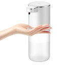 Gogorelax ソープディスペンサー ハンドソープ 自動 液体 吐出量4段階調 防水 400ml 壁掛け ノータッチ オートディスペンサー 静かな音 ディスペンサー 充電式 半透明ボトル 食器用洗剤 キッチン 洗面所などに適用 シルバー(3)