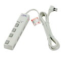 エルパ (ELPA) スイッチ付タップ 雷ガード コンセント 延長コード LED 横差し 4個口 3m WLS-LY430MB(W)(2)
