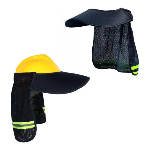 YINKE ヘルメットサンシェード 日除け帽子 UVプロテクション メッシュバイザー 軽量 遮熱 通気 屋外作..