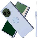 AnrekAQUOS R9/docomo SH-51E ケース 対応 シリコン リングケース(パープル)アクオス アールエイト アクオスr9 ドコモsh51e 薄型 柔軟 TPU保護カバー 衝撃吸収 360度回転 車載ホルダー機能 携帯ケース ソフトカバー シャープr9 Purple