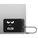 kwmobile 保護スリーブ SanDisk Portable SSD, Samsung T7, Crucial X8, HDD対応 SSDケース- 2ポケット HDDケース ポータブルSSD 外付け 13x8.3cm Don't touch my Hard Driveデザイン