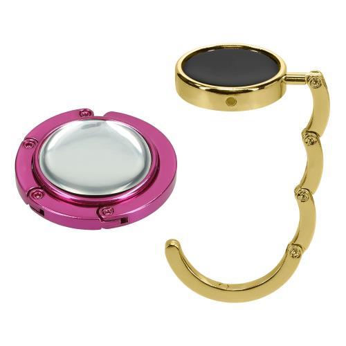 kwmobile 2x バッグハンガー 折り畳み かばん掛け - バッグホルダー フック デスク テーブル カバン置..