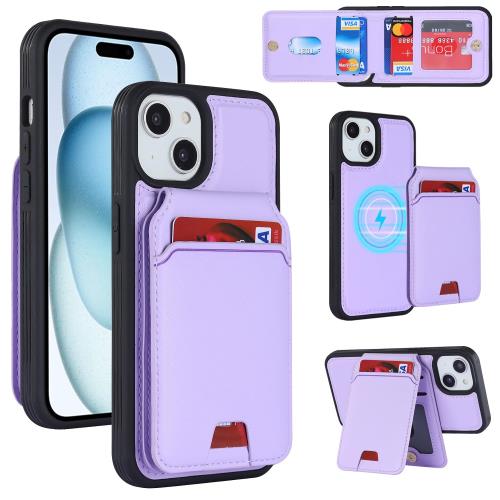 Cavor iPhone 15 手帳型 ケース iPhone 15 スマホ ケースiPhone 15 分離型手帳 ケース iPhone 15 手帳型 二合一 MageSafe MageSafe 対応 スマホケース 可分離iPhone15 財布型 カバー MageSafe wallet 両用 2way 内蔵マグネット横置Qi急速充電対応 パープル