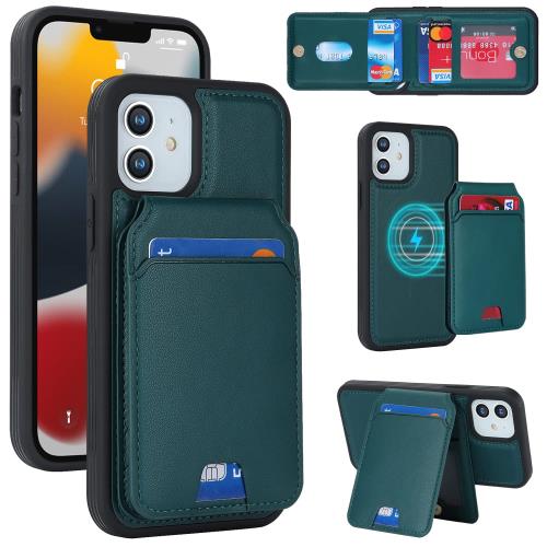 Cavor iPhone12 mini手帳型ケース iPhone12 miniスマホケースiPhone12 mini分離型手帳 ケース iPhone12 mini手帳型 二合一 MageSafe MageSafe 対応 スマホケース 可分離iPhone12 mini財布型 カバー MageSafe wallet 両用 2way 内蔵マグネットカード収納 横置ダークグリーン