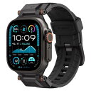 Apple Watch対応バンド 49mm/46mm/45mm/44mm 長さ調整 耐久性 交換ベルト Apple Watch Ultra/Ultra2/10/9/8/7/6/5/4/SE2/SE デュラプロ・アーマー AMP09229(ブラックエディション)(2)
