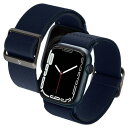 Apple Watch Ultra 2/1 49mm / Apple Watch 10 46mm バンド Series 9/8/7/6/5/4/SE 45mm, 44mm対応 ソロループ スポーツ 調整可 ファブリック 一体型 軽量 速乾 柔軟 バンド腕時計 時計バンド ライトフィット AMP02287 (ネイビー)(2)
