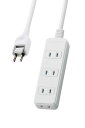 エレコム 電源タップ 4個口 スイングプラグ ほこり防止シャッター付 1m ホワイト T-TST02-22410WH