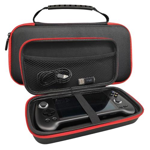 For Anbernic RG556 ケース 保護カバー 収納バッグ [HVUYAL] RG556 保護収納ケース 撥水性 全面保護 軽量 汚れ・衝撃に強い キャリングケース RRG556 ガジェット保管に適用 持ち運び便利(ブラック)