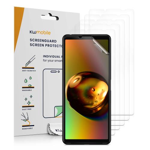 kwmobile 6x 保護フィルム Sony Xperia 10 III対応 フィルム - ディスプレイ保護フィルム 無色透明 スクリーンプロテクター