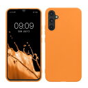 kwmobile スマホケース Samsung Galaxy A34 5G対応 ケース - 耐衝撃 滑り止め ソフト TPU シリコン - フルーティー オレンジ