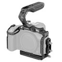 SmallRig カメラケージキット Canon対応 EOS R5 Mark II用 Black Mamba 拡張フレームキット トップハンドルと専用ケーブルクランプ付き HawkLockコールドシュー付きアルミ合金カメラリグ 1/4''-20および3/8''-16ネジ穴 4976