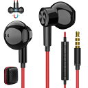 イヤホン 有線 マイク付き 3.5mmジャック 磁気 対応AQUOS sense7 wish2 対応Redmi 12C 対応OPPO Reno9A リモコン付き 通話対応 イヤフォン パソコン PC 用 テレワーク対応iphone 6s/SE PS4 switch 対応arrows対応moto g13 g52j Xperia/for Galaxy ギフト 黒赤