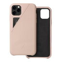 NATIVE UNION CLIC Card Case スマホケース iPhone 11 Pro Max 対応 - レザー 本革 カードホルダー付き (ヌード)