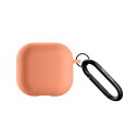 Native Union (ネイティブユニオン) Active ケース - AirPods 4 およびアクティブノイズキャンセリング機能付き AirPods 4 用 - シルキースムースマットシリコン製ケース - どこにでも取り付け可能なクリップ付き (アプリコット)