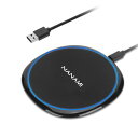 NANAMI ワイヤレス充電器 Qi認証 15W出力 USB Type-C ポート iPhone 16/15/14/13/12シリーズ/SE第3世代/11Pro...