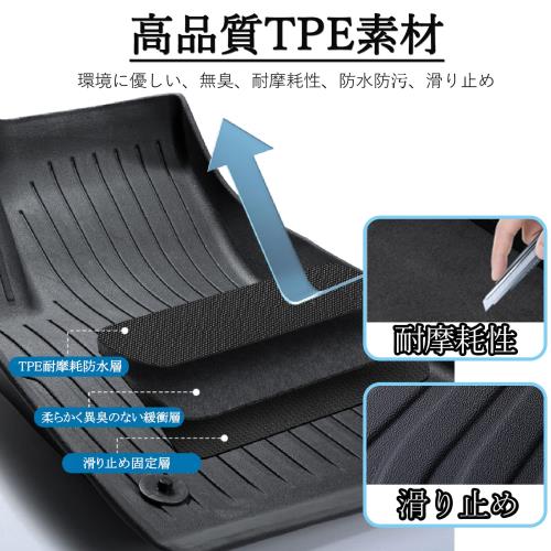 トヨタ 新型 ハリアー 80系 3Dフロアマット 立体フロアマット HARRIER 80 カーマット TPE素材 防水仕様 耐汚れ 耐磨耗性 滑り防止 ハリアー80系専用アクセサリー 車種専用設計 保護パーツ カー用品 3PCS (ハリアー 80系，2020年6月〜現行)