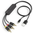 Lighnting to RCA 変換 ケーブル i-Phone ライトニング 3RCA 変換ケーブル AVアダプター HD1080P 車モニターカーナビ対応 i-Phone 14/13 /12/11 X Max 8 7 Plus iPad Pro Miniなど対応 USB給電ポート 充電しながらビデオ転送対応(長さ2m)