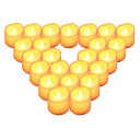 QBeau LED キャンドルライト LEDキャンドル 蝋燭 暖色光 揺らぐ炎 ティーライトゆらゆら揺れる 火を使わない 安全 省エネ 長持ち 便利 おしゃれ クリスマス 結婚式 誕生日 室内 室外飾り インテリアライト 連続最大点灯時間約100時間 (24個セット)