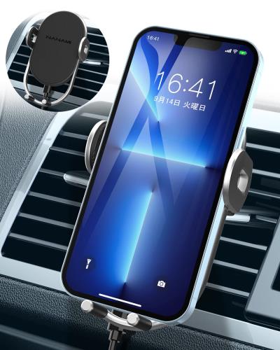 NANAMI ワイヤレス充電器 車載 自動車用 スマホホルダー 7.5W/10W高速充電 自動開閉 360度回転 エアコン吹き出し口取付け クリップ強化 iPh...