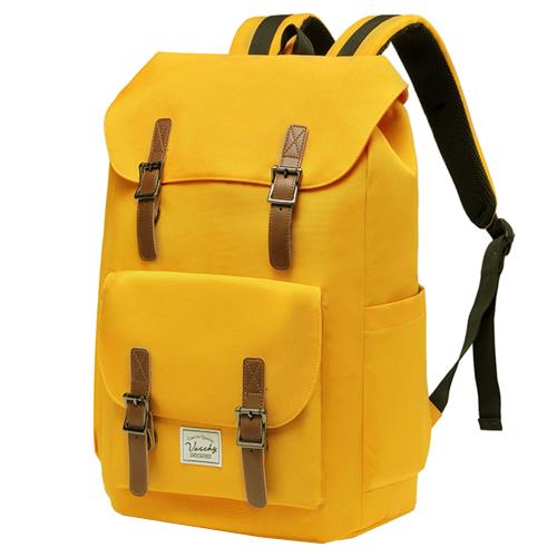 [Vaschy] リュック ビジネスリュック バックパック リュックサック メンズ レディース 30L 大容量 通学 通勤 15.6インチPCに対応 高校生 スクエア型 防水性 耐久性 軽量 旅行 アウトドア イエロー