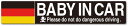 セイワ(SEIWA) 車用 マグネットステッカー フラッグメッセージサインBABY IN CAR ドイツ IMP048 1枚入り 注意喚起 赤ちゃんが乗っています。 カー用品