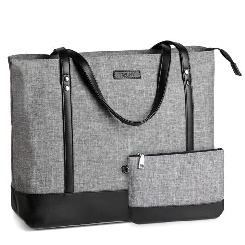[Vaschy] ビジネストートバッグ レディース,トートバッグ 大容量 A4 パソコンバッグ 15.6型ノートPC収..
