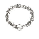 YINKE ブレスレット メンズ レディース アクセサリー ステンレス マンテル チェーン シルバー シルバー ストリート アクセサリー アレルギー対応