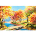 MISITU ジグソーパズル マイクロピース 1000ピース パズル 風景 絵画 自然 森 川 楓 プレゼント 誕生日 クリスマス おしゃれ インテリア 秋 (26 x 38 cm)