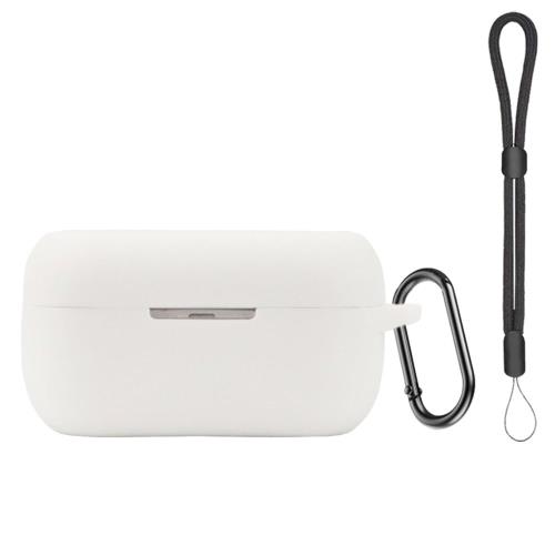 For technics EAH-AZ80 ケース [HVUYAL] 紛失防止用のフックを搭載した 軽量 キズ防止 防塵 傷つきにくい 柔らかなシリカゲルのスポーツクールなデザイン 衝撃 吸収 スリム ソフト ケースカバー 落下防止保護(ホワイト)