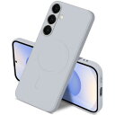 Galaxy S25 ケース Magsafe対応黄ばみにくい 耐黄変 耐衝撃 米軍MIL規格取得 マグネット搭載 SC-51F シリコン カバー ギャラクシーS25 スマホケース 液体シリコーン 軽量 薄型 ワイヤレス充電対応 ストラップホール付き 滑り止め 落下防止(グレー)
