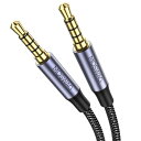 MOSWAG 3.5mm 4極 ケーブル10メートル(10m) 3.5mm オーディオケーブル ステレオ補助ポート 4極 aux ケーブル 4極 AUXケーブルヘッドホン、PS4、スマートフォン、タブレット、ヘッドセット、PC、ラップトップなどのためのコード