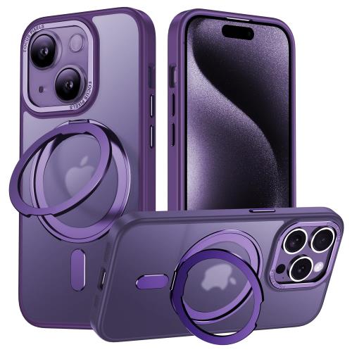 iPhone 15 適用 ケース Magsafe対応 アイフォン15 カバー 360°回転スタンド Uovon スマホケース アイホン15 携帯ケース ワイヤレス充電 車載ホルダー 対応 ストラップ穴付き 半透明 指紋防止 黄变防止 ・ パープル iPhone 15 適用 ケース Magsafe対応 アイフォン15 カバー 360°回転スタンド Uovon スマホケース アイホン15 携帯ケース ワイヤレス充電 車載ホルダー 対応 ストラップ穴付き 半透明 指紋防止 黄变防止 ・ パープル