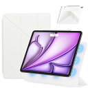 SANDUODD iPad Air 11インチ ケース M2/M3 (2024/2025、第6/7世代)/iPad Air 第5/4世代 (2022/2020)/iPad pro 11インチ ケース(2018)専用 横置&縦置 角度調整可能 三角形スタンド 強力マグネット吸着 Pencil対応 極薄 軽量 オートスリープ/ウェイク対応 (クリーム)(2)