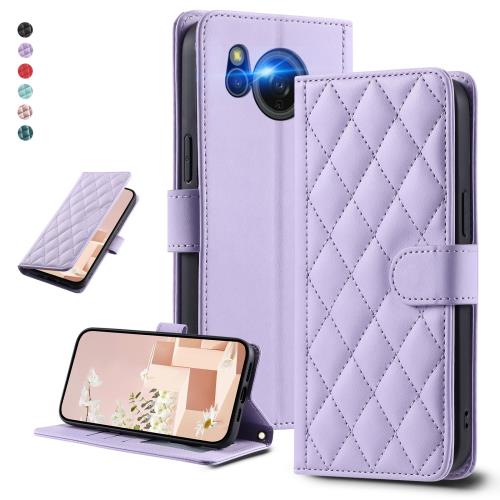 UnivoColors SHARP AQUOS Sense8(SH-54D/SHG11)キルティングレザー調 手帳型ケース エレガント 高質PU マグネット開閉...