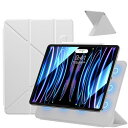 SANDUODD iPad 11世代 ケース (A16、2025) iPad 第10/11世代 (2022/2025)対応 強力マグネット吸着 横置&縦置 角度調整可能 三角形スタンド 安定感 超スリム 極薄 軽量 耐久性保護カバー オートスリープ/ウェイク対応 (ライトグレー)(2)