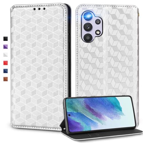 UnivoColors Galaxy A32 5G (SCG08) 手帳型ケース 高級合皮 カード収納 マグネット開閉 スタンド機能 ストラップホール付き TPUソフトバンパー 全面保護 カメラ保護 衝撃吸収 ビジネス おしゃれ カバー(シルバー) UnivoColors Galaxy A32 5G (SCG08) 手帳型ケース 高級合皮 カード収納 マグネット開閉 スタンド機能 ストラップホール付き TPUソフトバンパー 全面保護 カメラ保護 衝撃吸収 ビジネス おしゃれ カバー(シルバー)