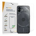 kwmobile Nothing Phone (2)対応 背面 3x 保護 フィルム - 傷 指紋 防止 プロテクター セット 対応