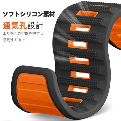 [Maledan] アップルウォッチ用 バンド シリコン スポーツ 26mm幅広 44mm 49mm 46mm 45mm 42mm 交換ベルトメンズ 腕馴染 Compatible with Watch Series 10/9/8/7/6/5/4/3/2/1/SE/SE2/ウルトラ/Ultra2対応 柔らかい 蒸れない 通気性 レデース