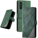 UnivoColors Galaxy S23 FE(SCG24 au)手帳型ケース 対応 ギャラクシー 財布型カバー カード収納 ストラップ付き スタンド機能 マグネット開閉 軽量TPU 横置き機能 スマホケース 防指紋 レンズ保護 落下防止 全面保護 (グリーン)